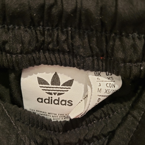 2/$18 Adidas Black Striped Track Running Performance Pants Joggers Extra Small - Picture 5 of 7